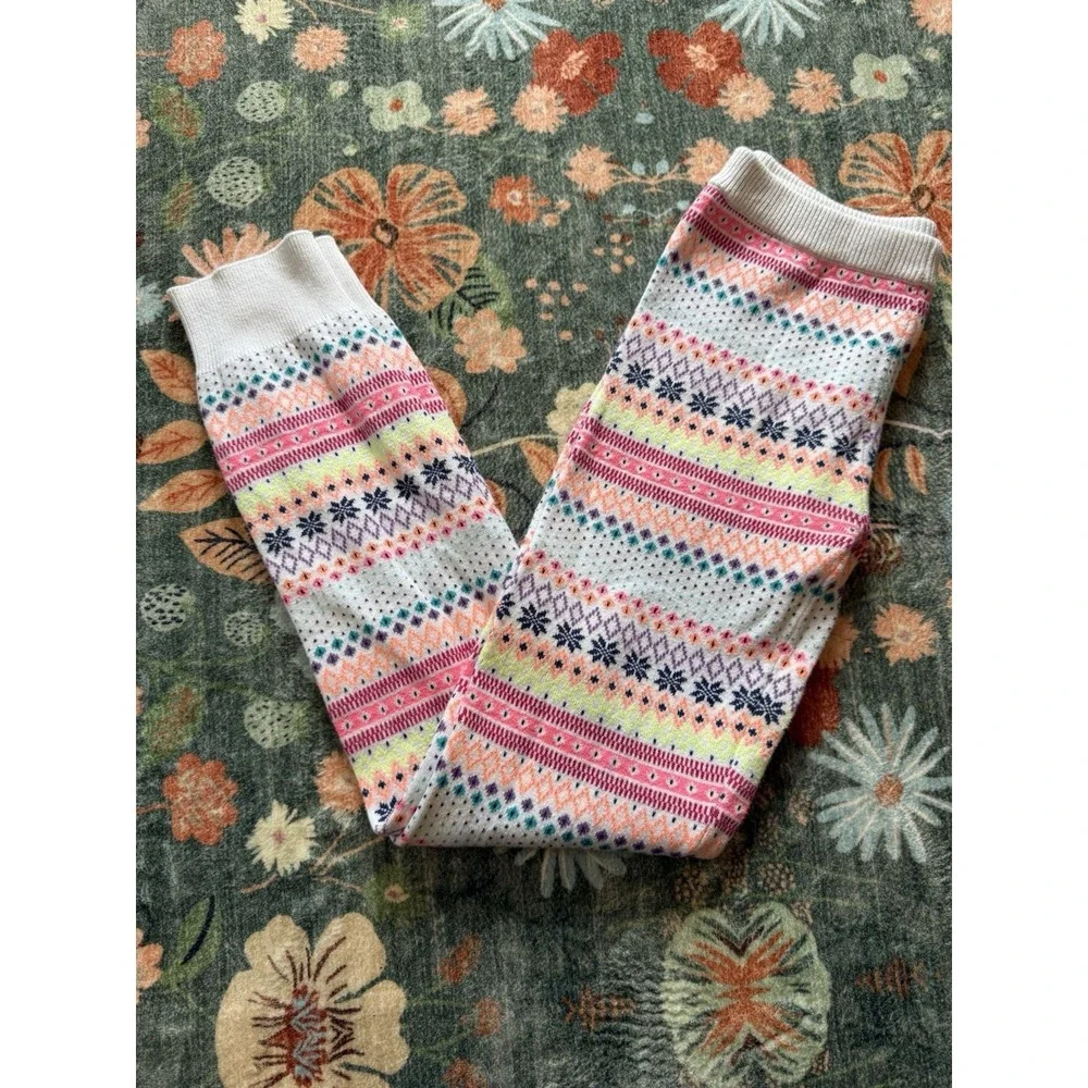 GAP Kids Girls Leggings Thick Warm Size XXL Fair Isle Print Winter